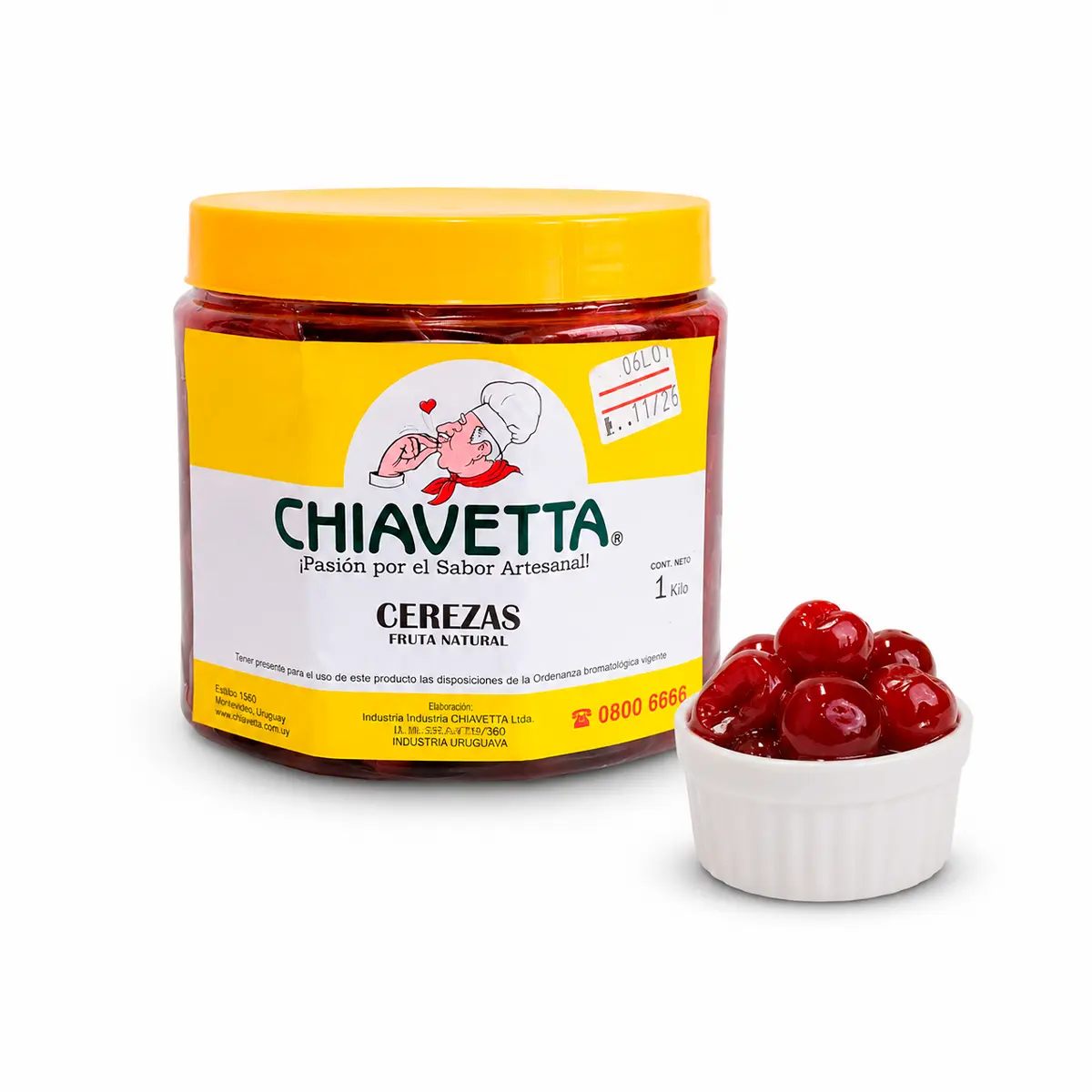 Cerezas rojas al marrosquino Chiavetta 1kg