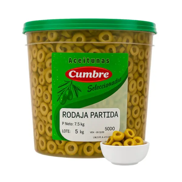 Aceitunas en Rodajas Cumbre Balde 5kg