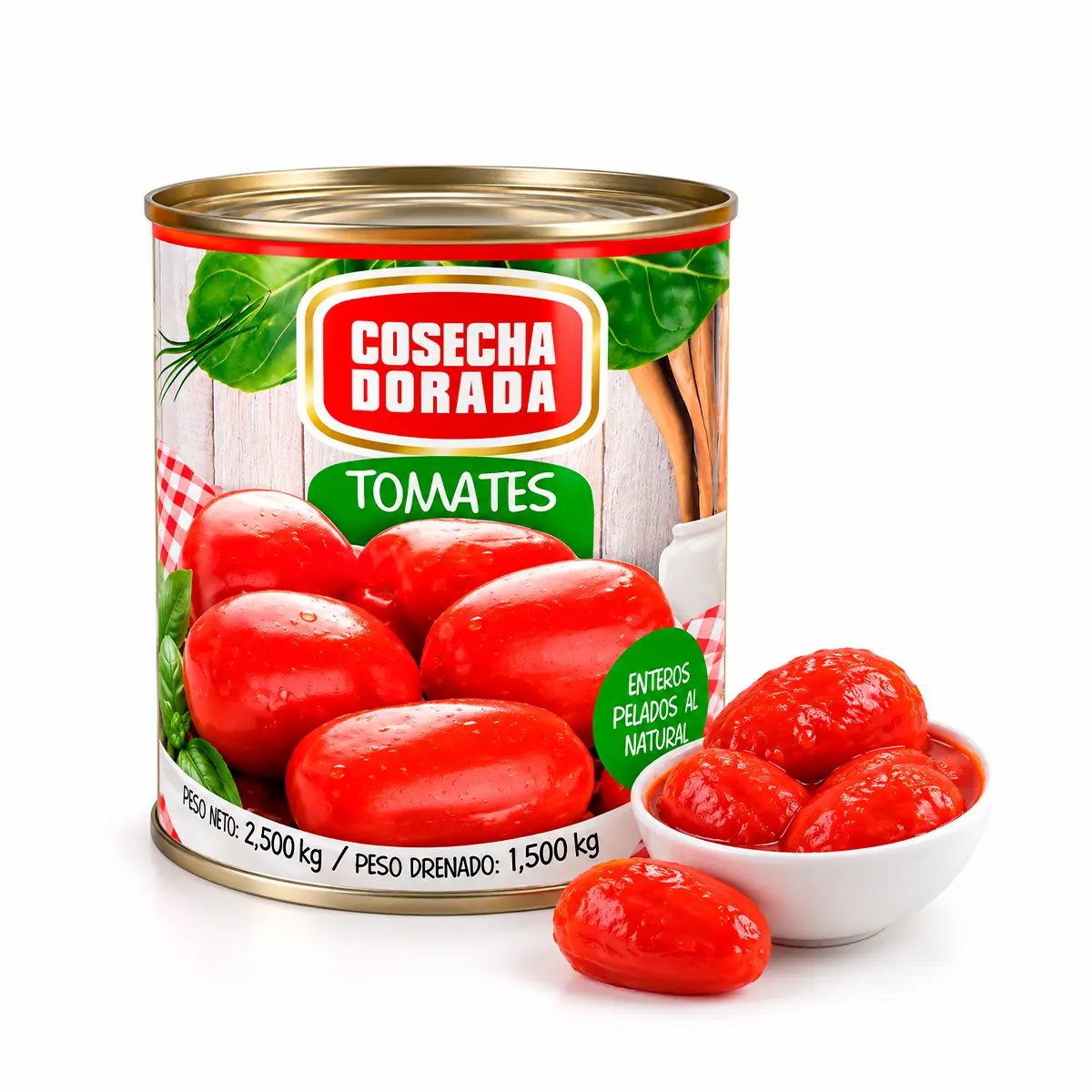 Tomate Perita entero Cosecha Dorada 2.5kg