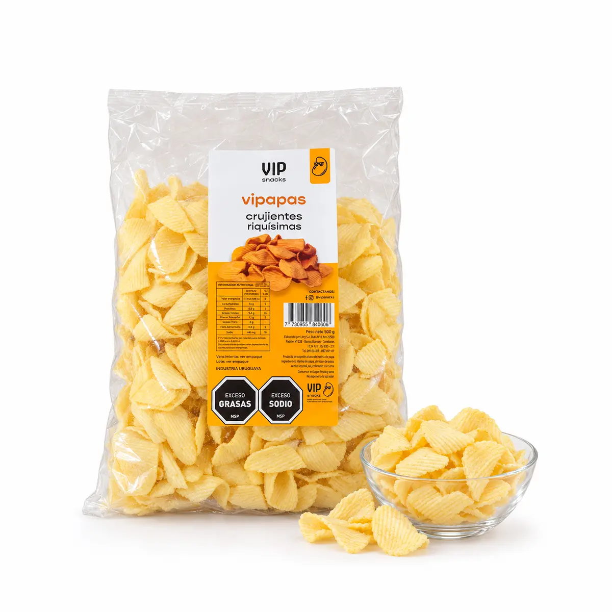 Papas Chips Españolas Vips 500