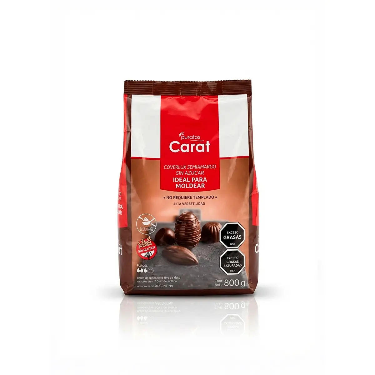 Chocolate Carat Semiamargo en Gotas 800 grs